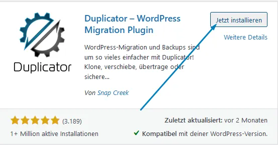 WordPress Dashboard Plugins jetzt installieren