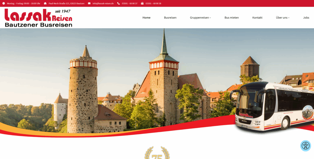Screenshot – Aktion Website erstellen lassen