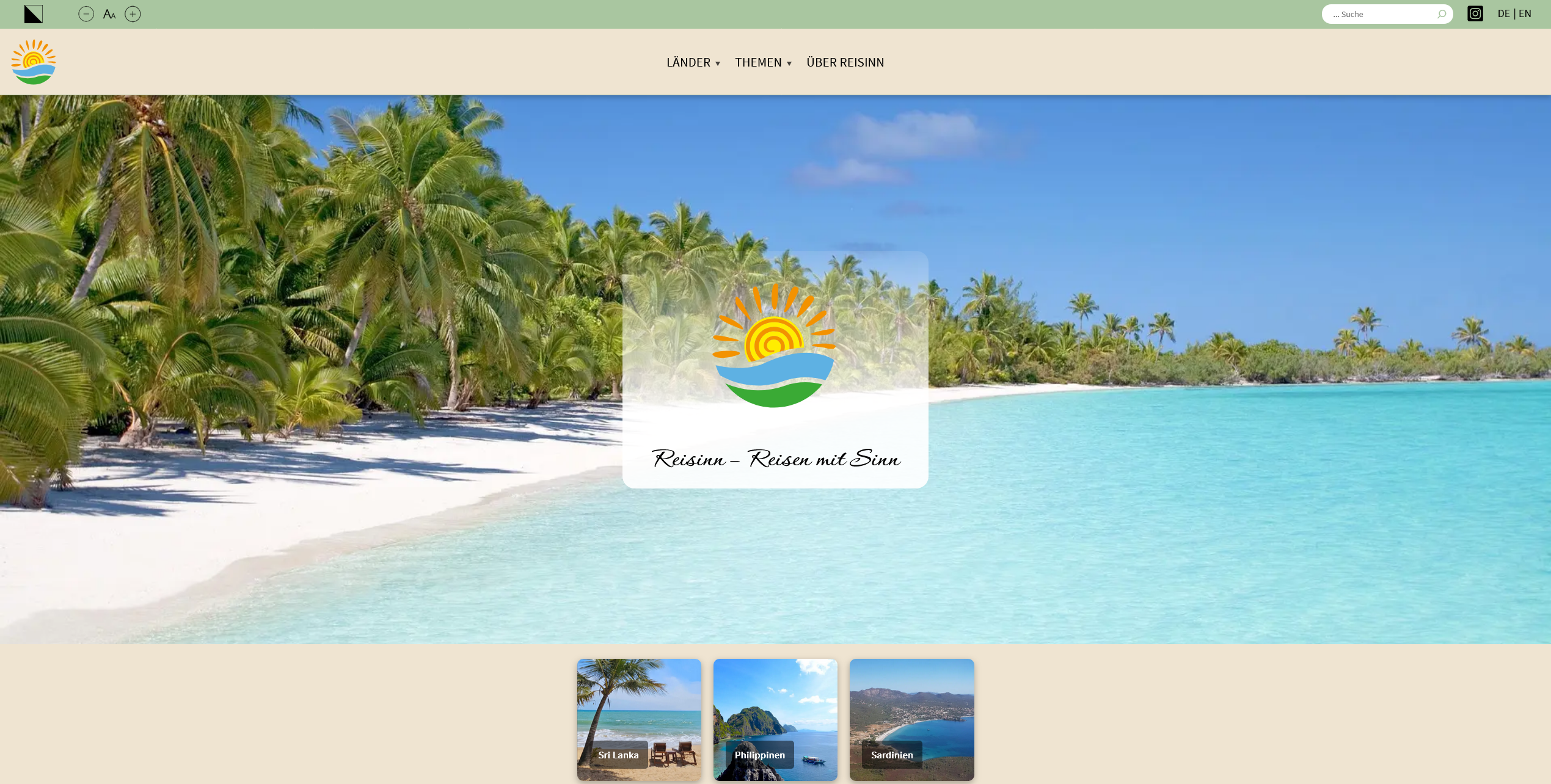 Webseite von Reisinn.com