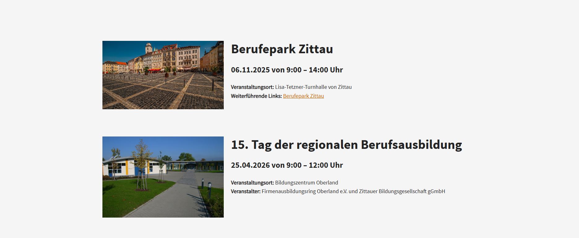 Veranstaltungen Webdesign Faro Neugersdorf